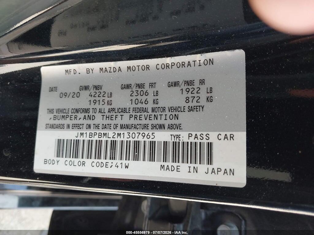JM1BPBML2M1307965 2021 MAZDA MAZDA3 photo no. 8