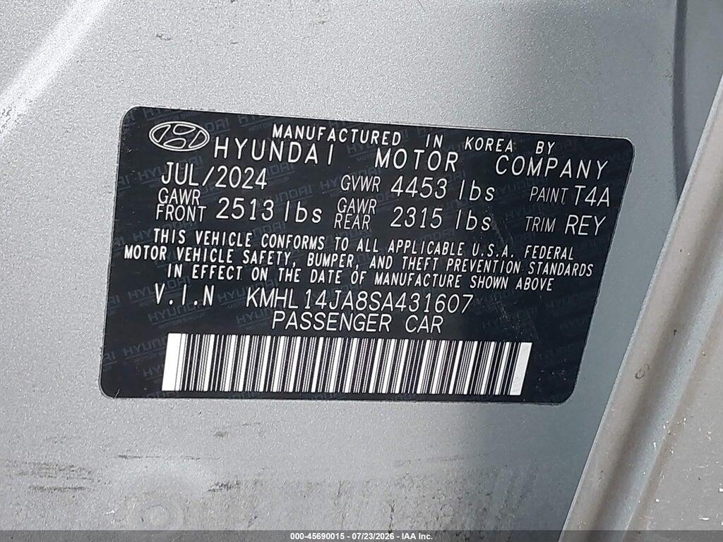 KMHL14JA8SA431607 2025 HYUNDAI SONATA photo no. 9