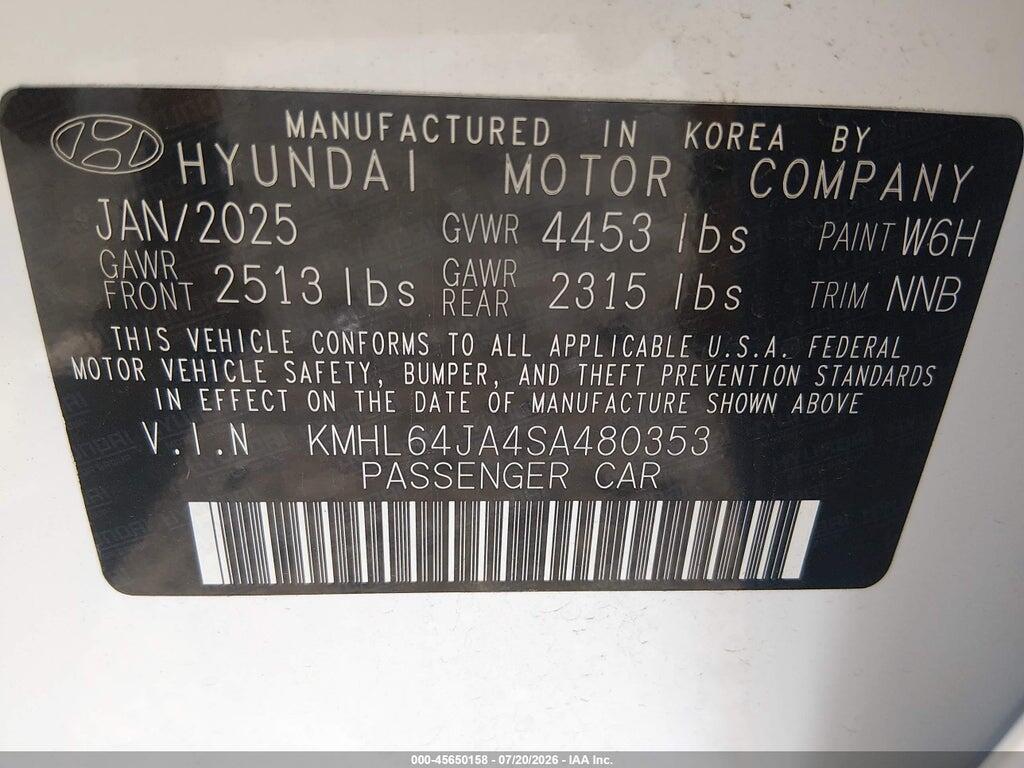 KMHL64JA4SA480353 2025 HYUNDAI SONATA photo no. 9