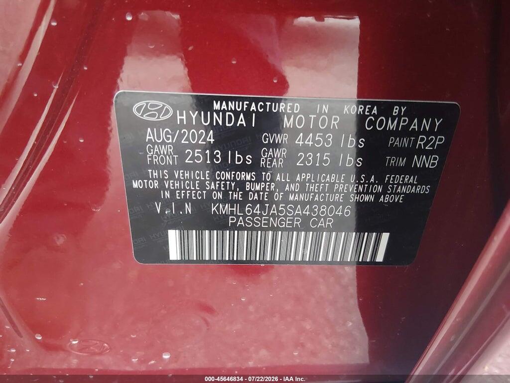 KMHL64JA5SA438046 2025 HYUNDAI SONATA photo no. 9