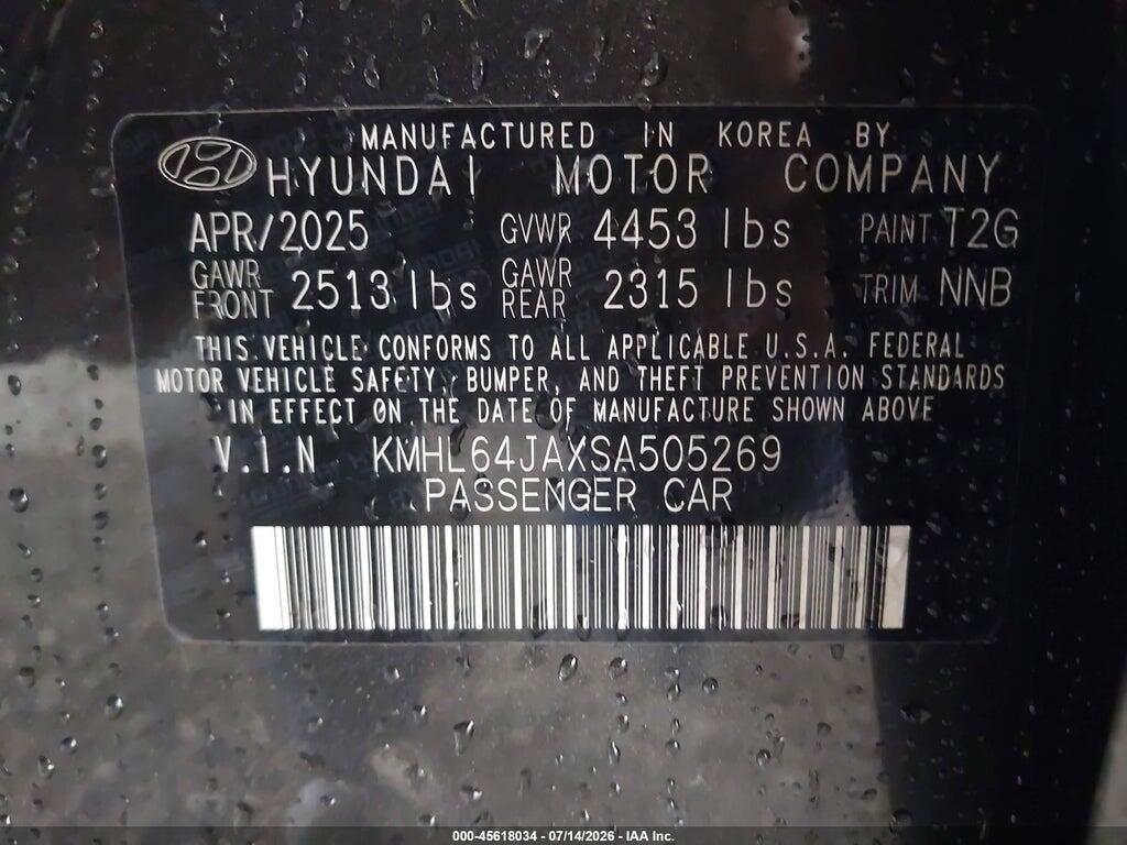 KMHL64JAXSA505269 2025 HYUNDAI SONATA photo no. 9
