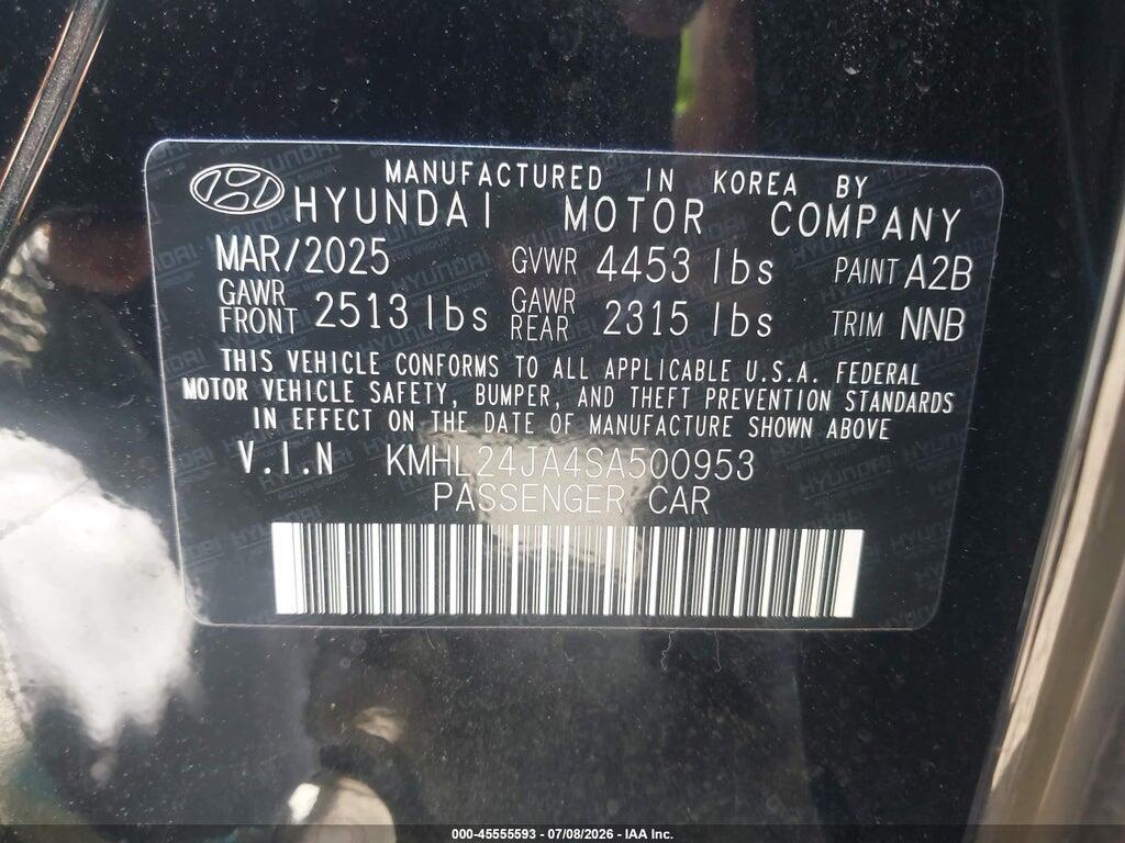 KMHL24JA4SA500953 2025 HYUNDAI SONATA photo no. 9
