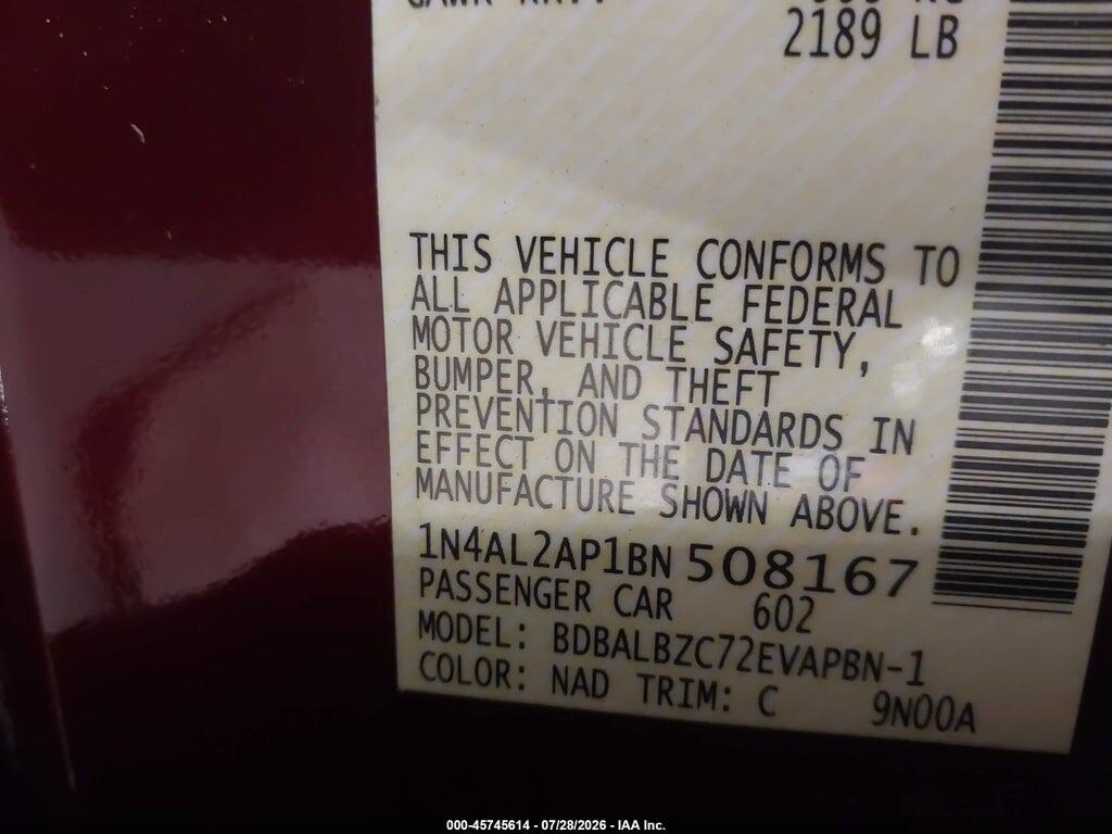 1N4AL2AP1BN508167 2011 NISSAN ALTIMA photo no. 9