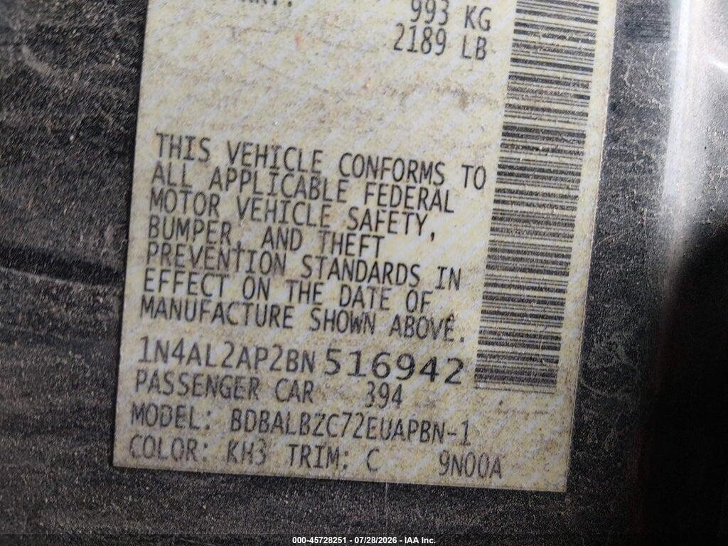 1N4AL2AP2BN516942 2011 NISSAN ALTIMA photo no. 9