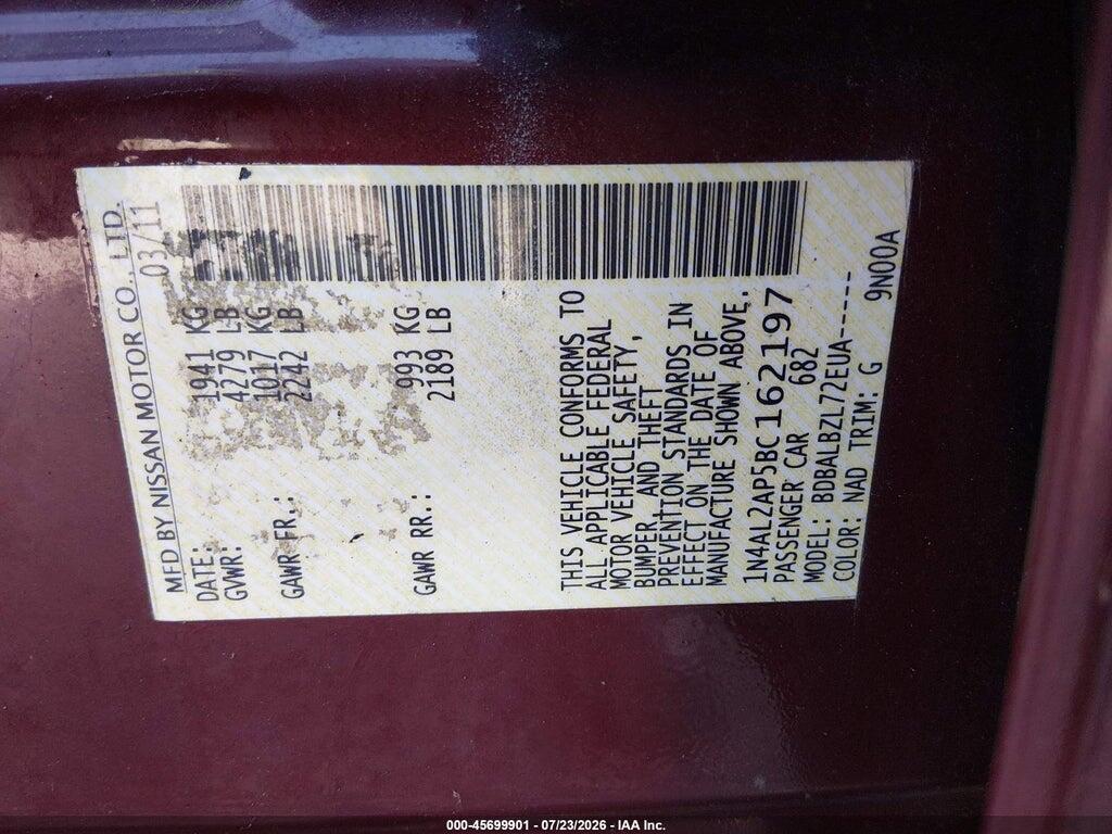 1N4AL2AP5BC162197 2011 NISSAN ALTIMA photo no. 9