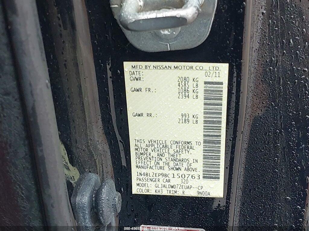 1N4BL2EP9BC150763 2011 NISSAN ALTIMA photo no. 9