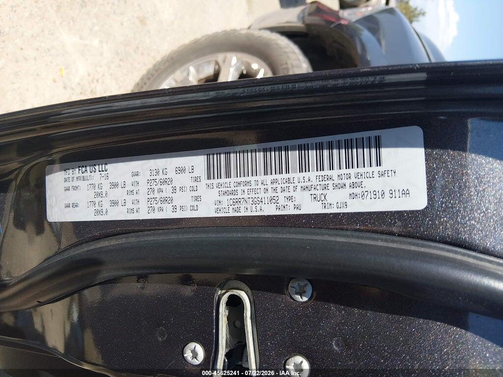 1C6RR7NT3GS411052 2016 RAM 1500 photo no. 9