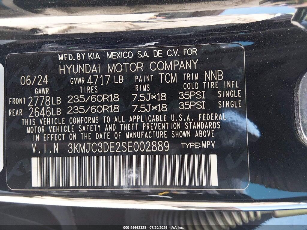 3KMJC3DE2SE002889 2025 HYUNDAI TUCSON photo no. 9