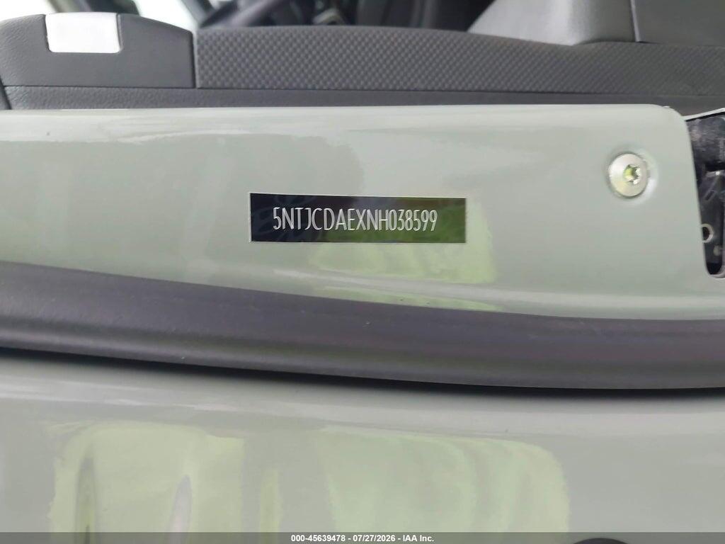 5NTJCDAEXNH038599 2022 HYUNDAI SANTA CRUZ photo no. 9