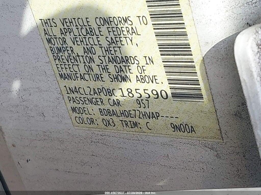 1N4CL2AP0BC185590 2011 NISSAN ALTIMA HYBRID photo no. 9