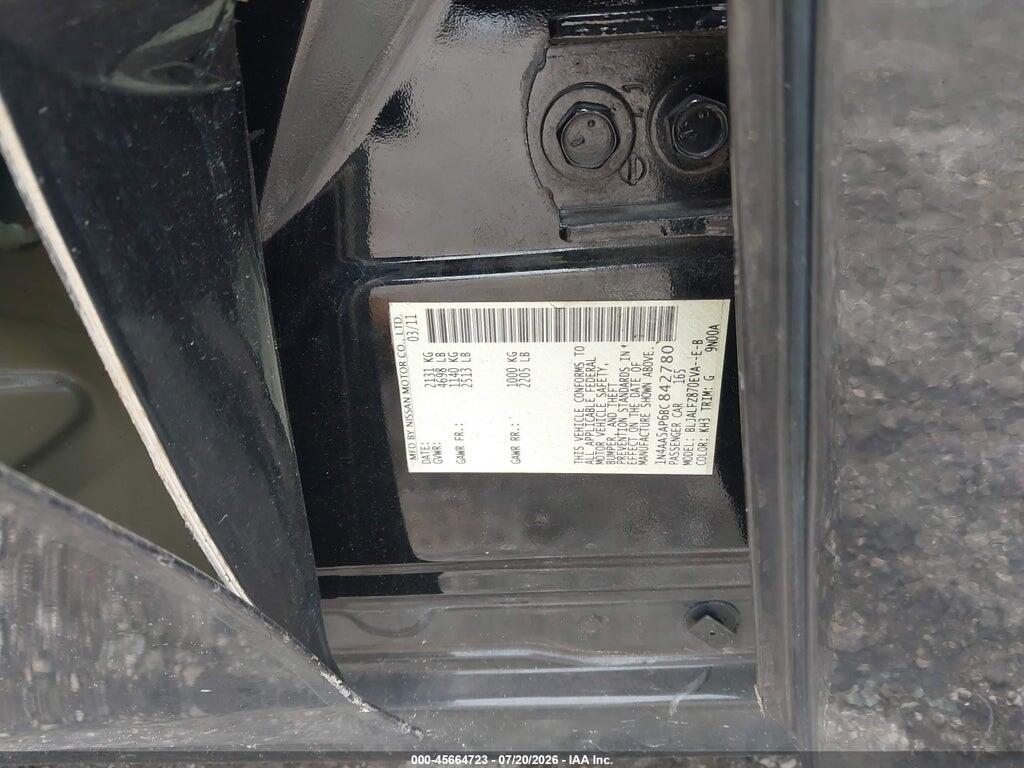1N4AA5AP6BC842780 2011 NISSAN MAXIMA photo no. 9