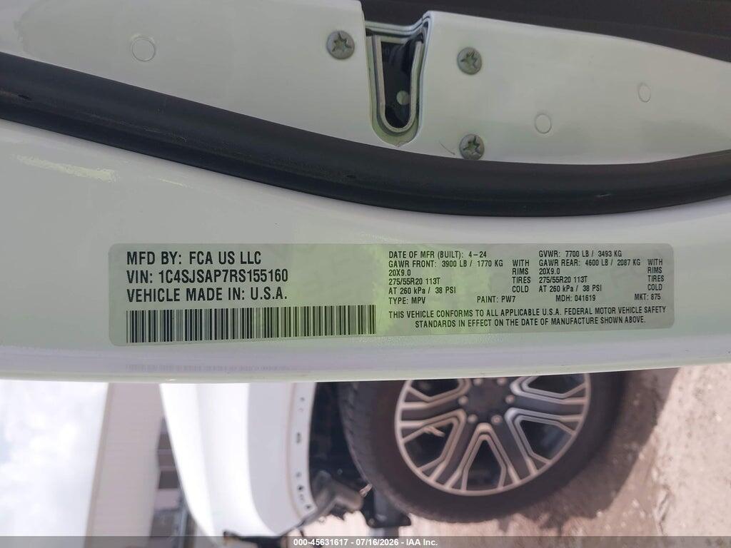 1C4SJSAP7RS155160 2024 JEEP WAGONEER L photo no. 9
