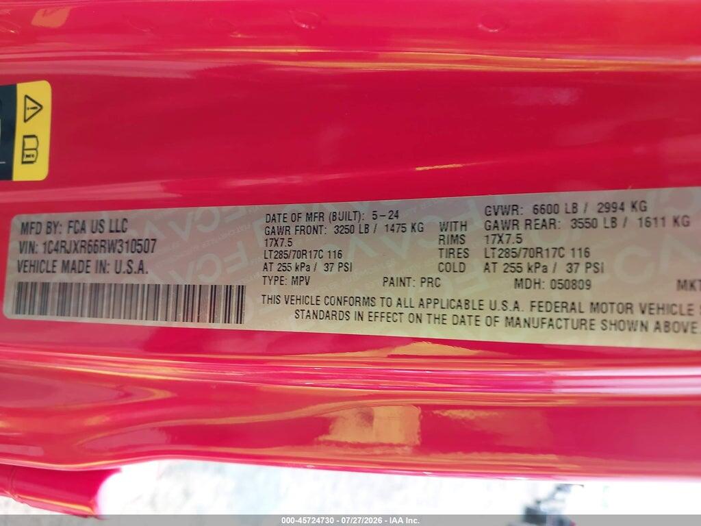 1C4RJXR66RW310507 2024 JEEP WRANGLER 4XE photo no. 9