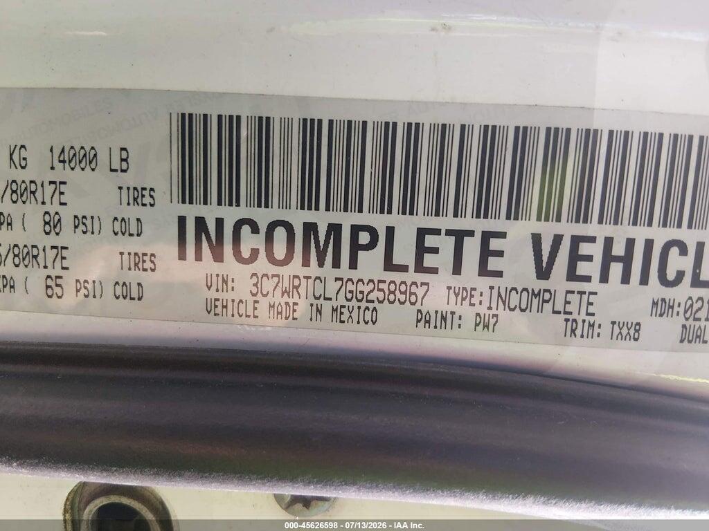 3C7WRTCL7GG258967 2016 RAM 3500 CHASSIS photo no. 8
