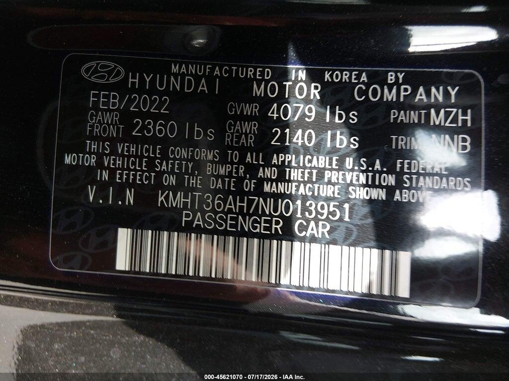 KMHT36AH7NU013951 2022 HYUNDAI VELOSTER N photo no. 9
