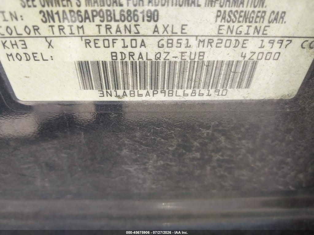 3N1AB6AP9BL686190 2011 NISSAN SENTRA photo no. 9