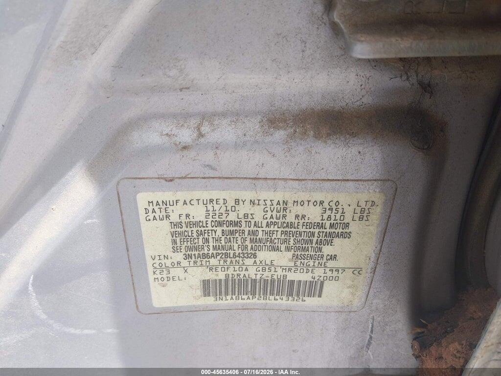 3N1AB6AP2BL643326 2011 NISSAN SENTRA photo no. 9