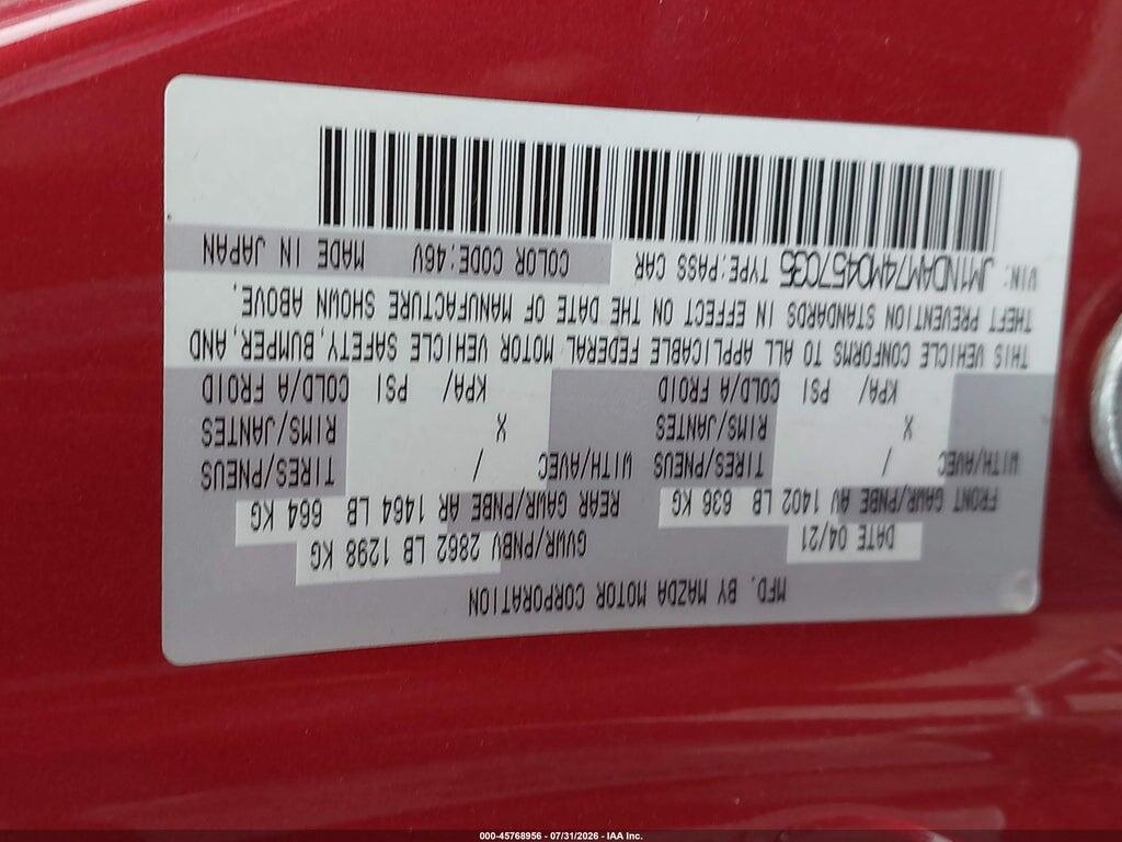 JM1NDAM74M0457035 2021 MAZDA MX-5 MIATA RF photo no. 9