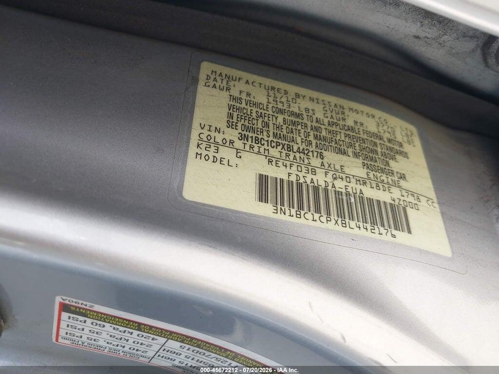 3N1BC1CPXBL442176 2011 NISSAN VERSA photo no. 9