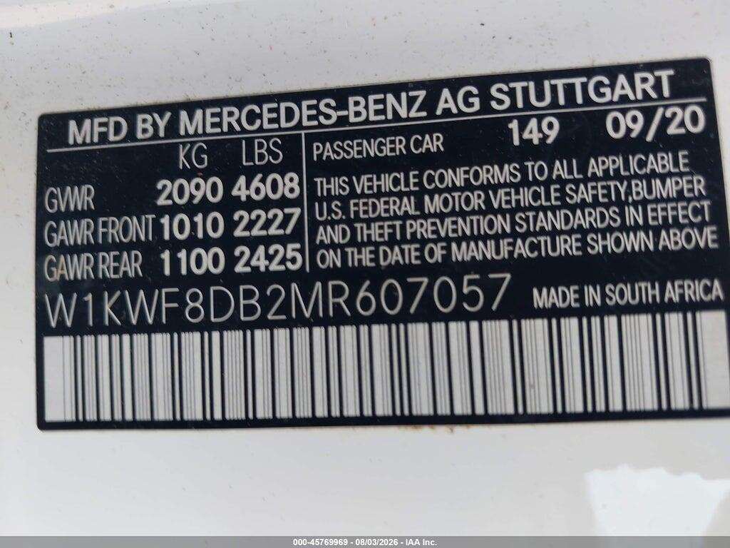 W1KWF8DB2MR607057 2021 MERCEDES-BENZ C 300 photo no. 9