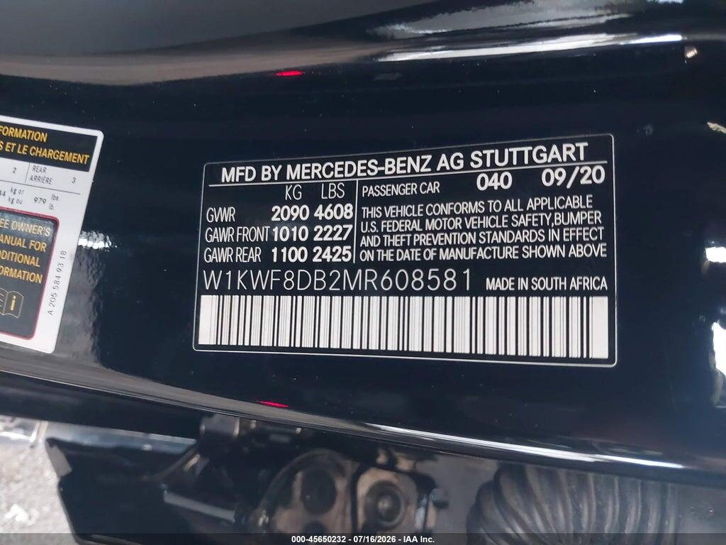 W1KWF8DB2MR608581 2021 MERCEDES-BENZ C 300 photo no. 9