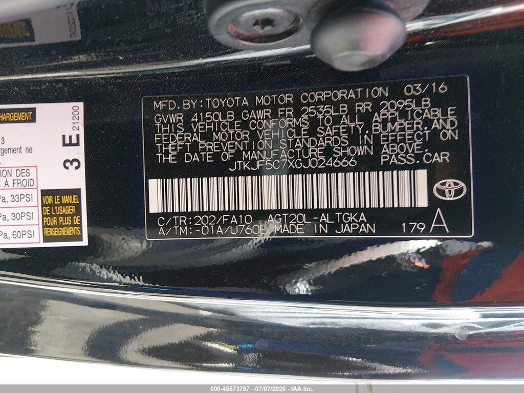 JTKJF5C7XGJ024666 2016 SCION TC photo no. 9