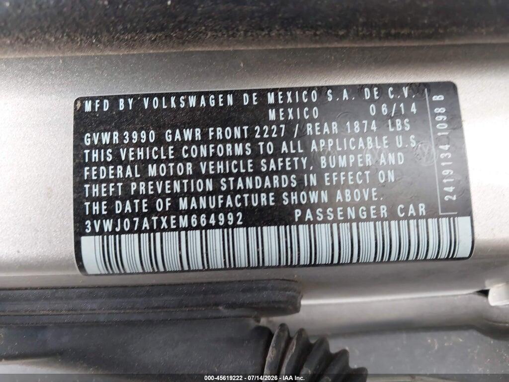 3VWJ07ATXEM664992 2014 VOLKSWAGEN BEETLE photo no. 9