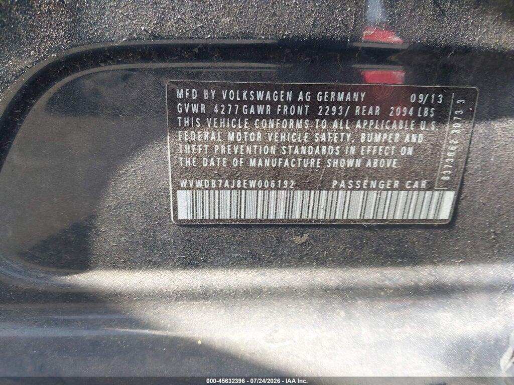 WVWDB7AJ8EW006192 2014 VOLKSWAGEN GOLF photo no. 9