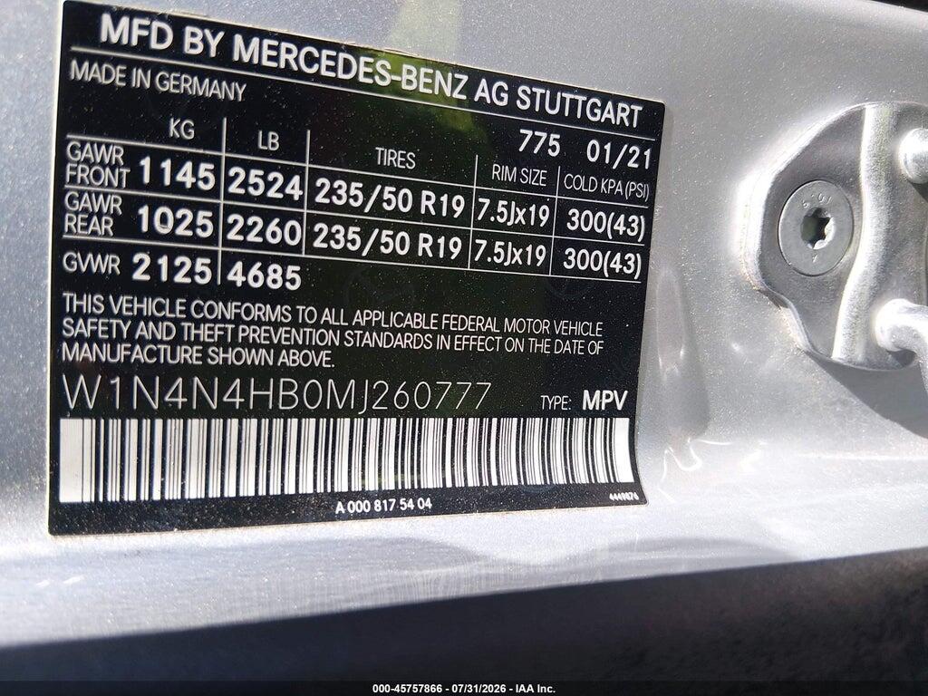 W1N4N4HB0MJ260777 2021 MERCEDES-BENZ GLA 250 photo no. 9