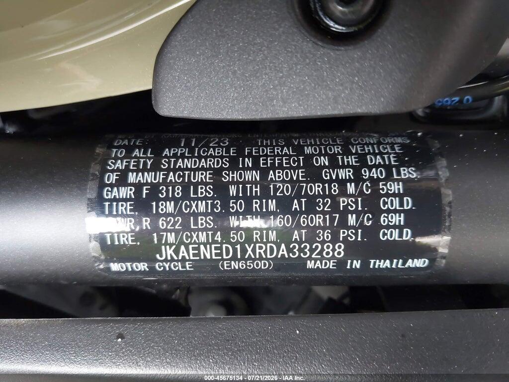 JKAENED1XRDA33288 2024 KAWASAKI EN650 photo no. 10