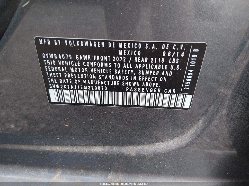 3VW2K7AJ1EM320870 2014 VOLKSWAGEN JETTA photo no. 9