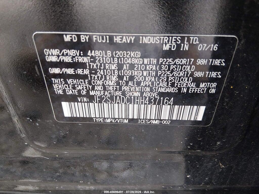 JF2SJADC1HH437164 2017 SUBARU FORESTER photo no. 9