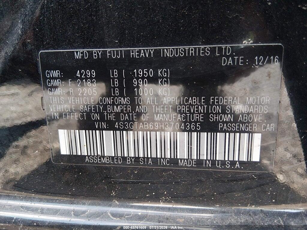 4S3GTAB69H3704365 2017 SUBARU IMPREZA photo no. 9