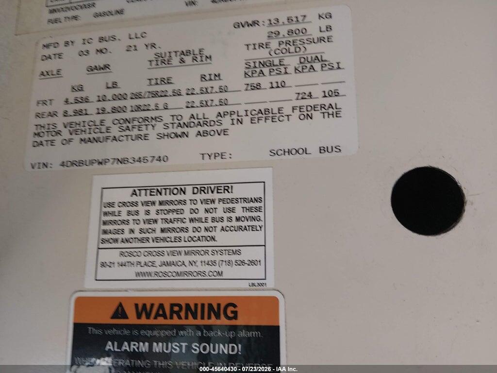 4DRBUPWP7NB345740 2022 IC CORPORATION 3000 photo no. 9