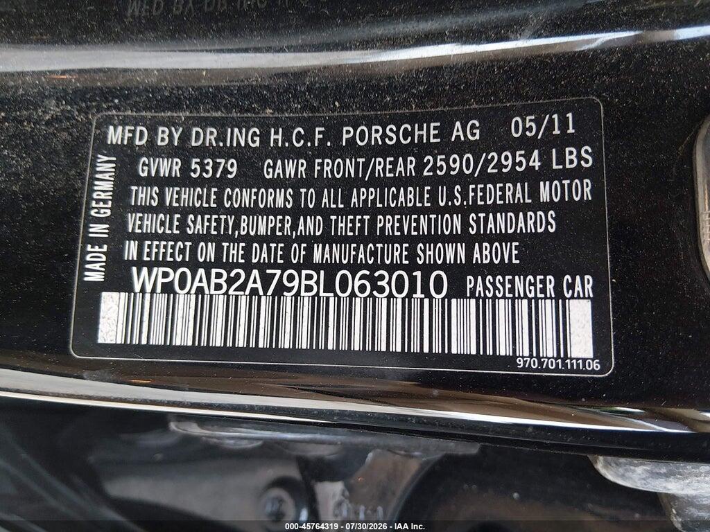 WP0AB2A79BL063010 2011 PORSCHE PANAMERA photo no. 9