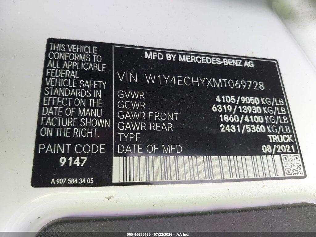 W1Y4ECHYXMT069728 2021 MERCEDES-BENZ SPRINTER 2500 photo no. 9