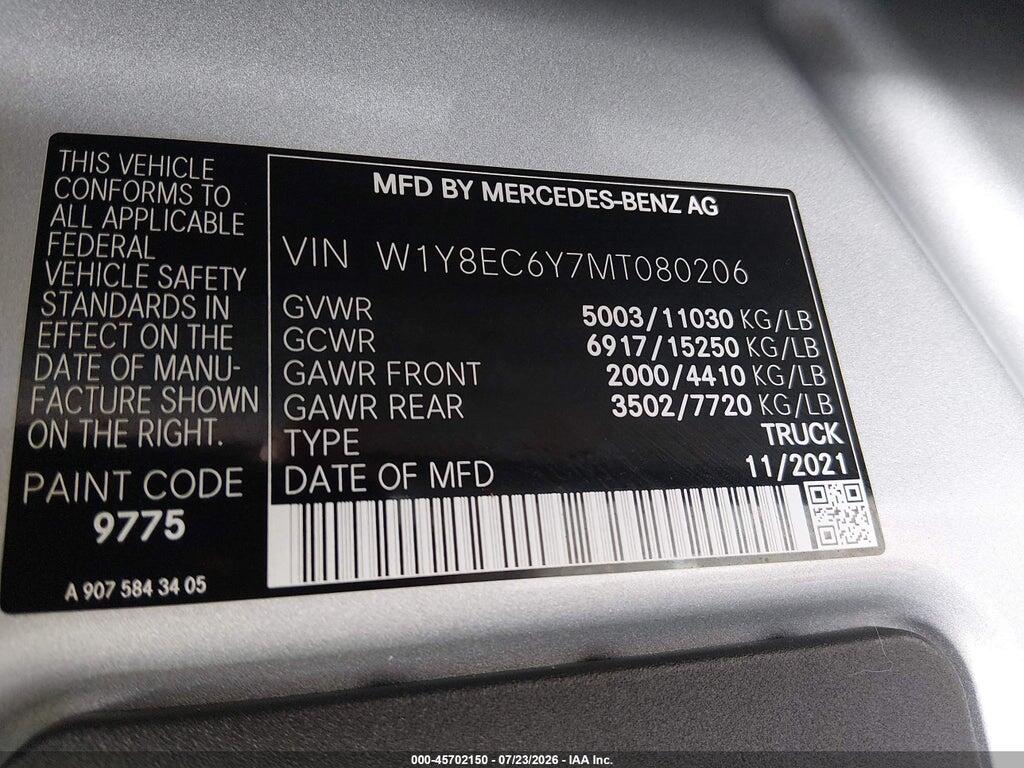 W1Y8EC6Y7MT080206 2021 MERCEDES-BENZ SPRINTER 3500XD photo no. 8