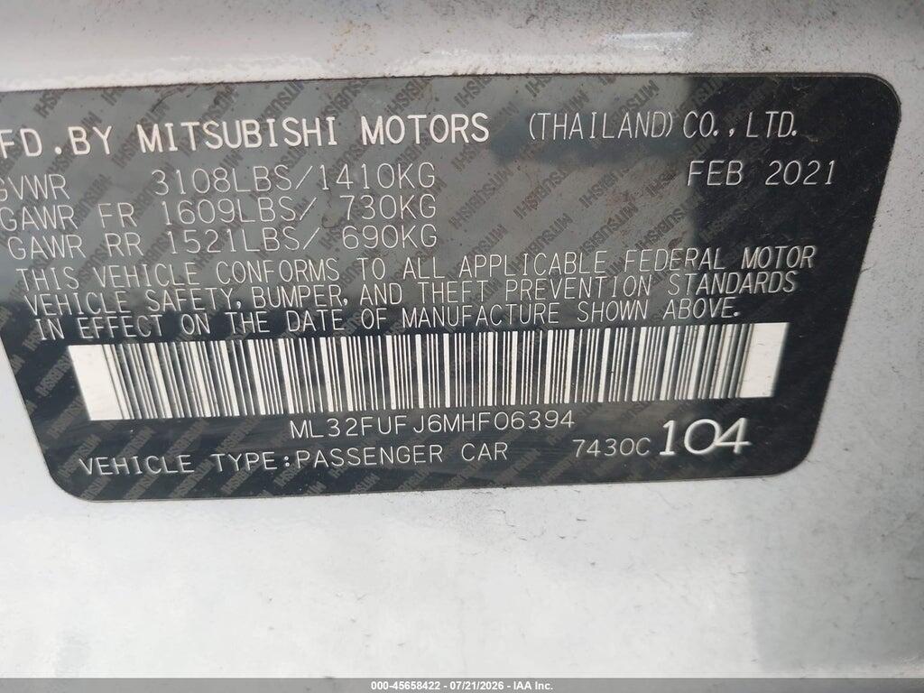 ML32FUFJ6MHF06394 2021 MITSUBISHI MIRAGE G4 photo no. 9