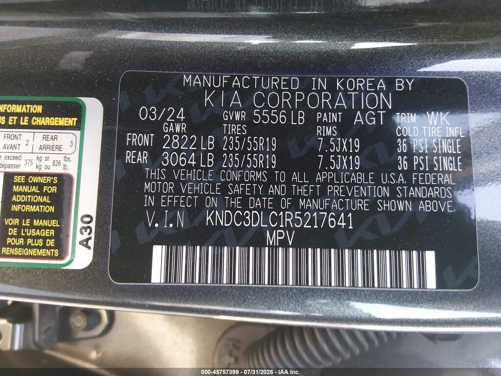 KNDC3DLC1R5217641 2024 KIA EV6 photo no. 9
