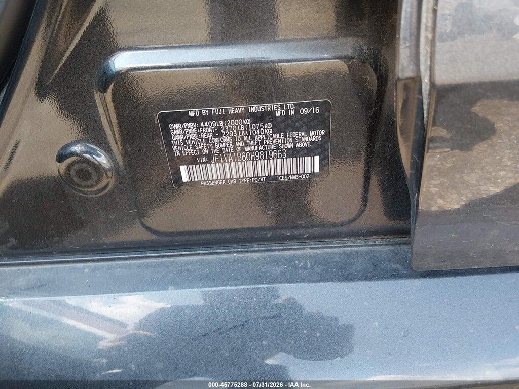 JF1VA1B60H9819663 2017 SUBARU WRX photo no. 9