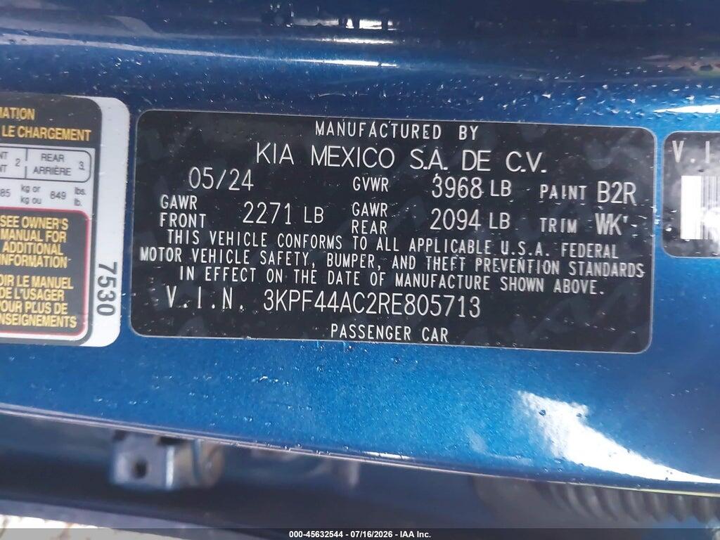 3KPF44AC2RE805713 2024 KIA FORTE photo no. 9