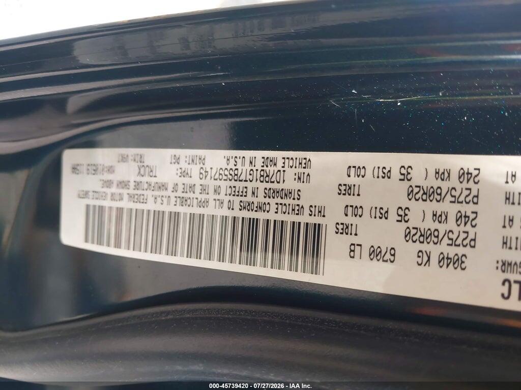 1D7RB1GT7BS597149 2011 RAM RAM 1500 photo no. 9