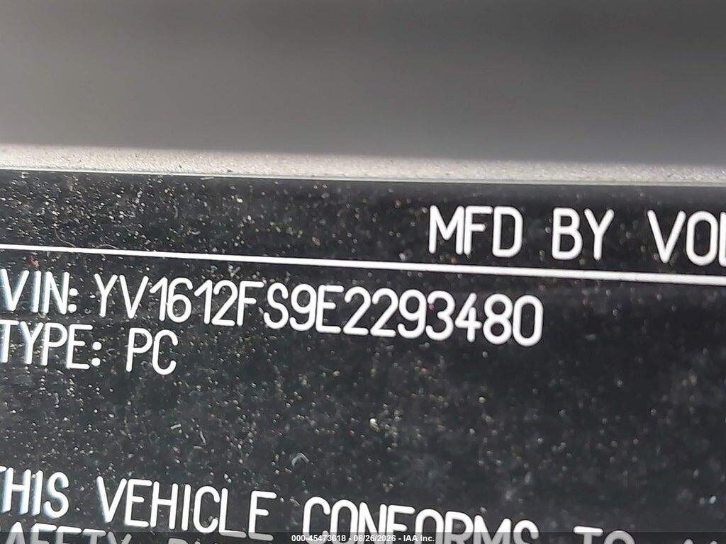 YV1612FS9E2293480 2014 VOLVO S60 photo no. 9