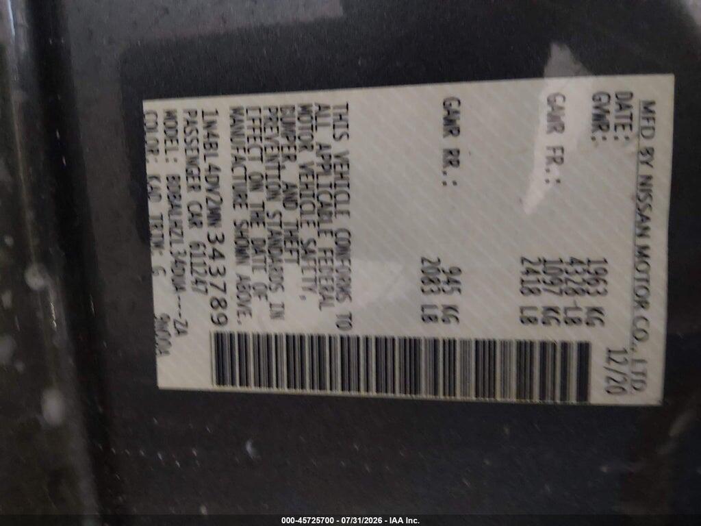 1N4BL4DV2MN343789 2021 NISSAN ALTIMA photo no. 9