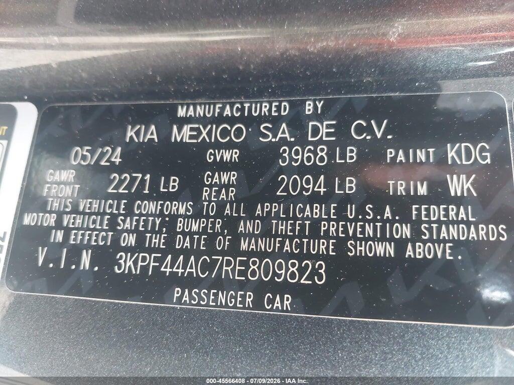 3KPF44AC7RE809823 2024 KIA FORTE photo no. 9