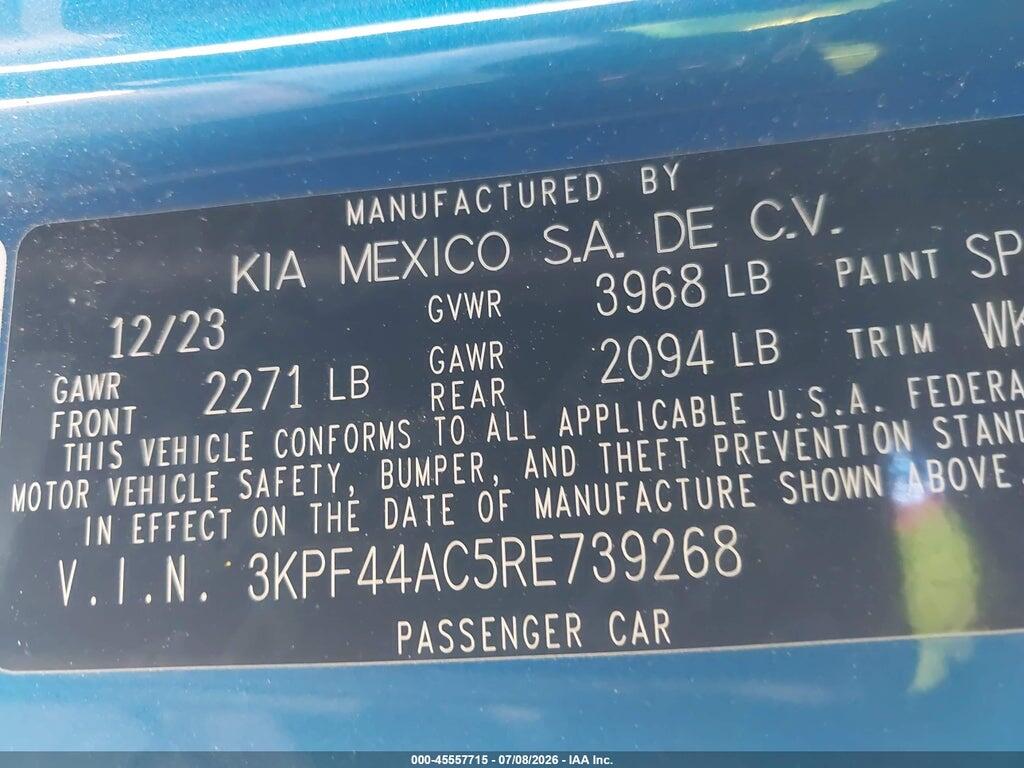 3KPF44AC5RE739268 2024 KIA FORTE photo no. 9