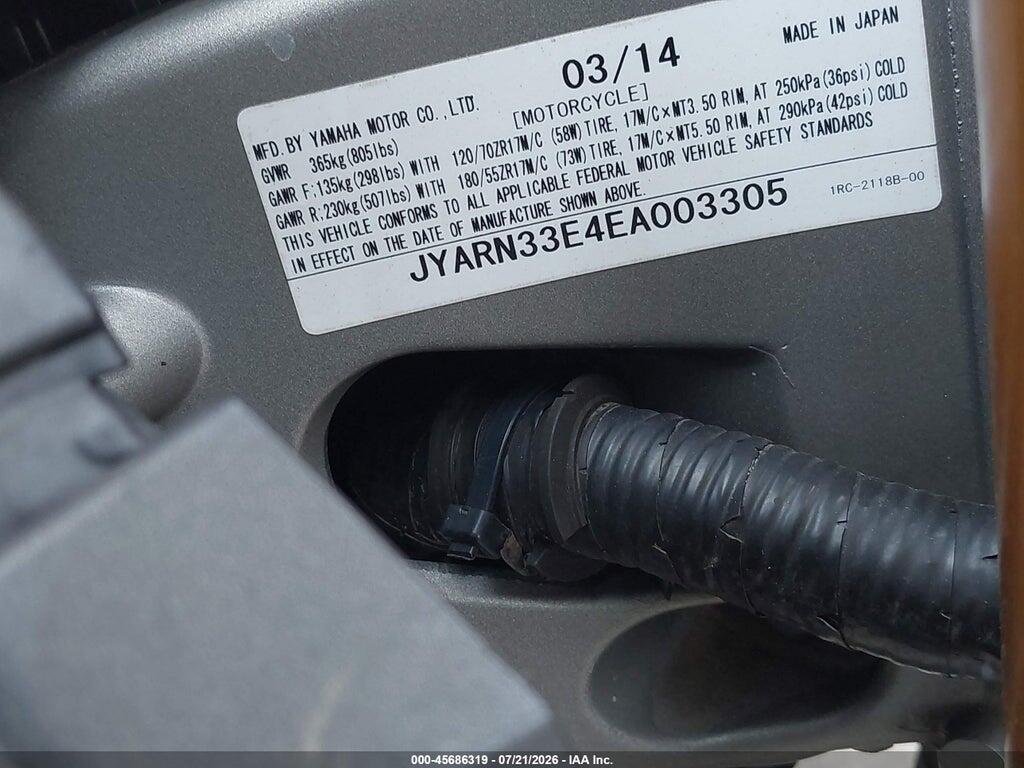 JYARN33E4EA003305 2014 YAMAHA FZ09 photo no. 10