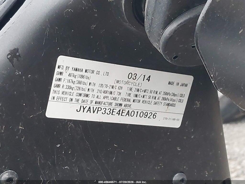JYAVP33E4EA010926 2014 YAMAHA XVS1300 photo no. 10