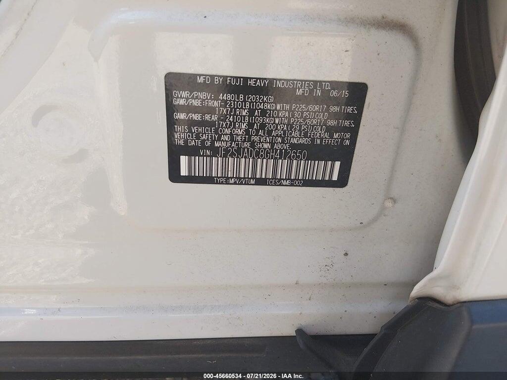 JF2SJADC8GH412650 2016 SUBARU FORESTER photo no. 5