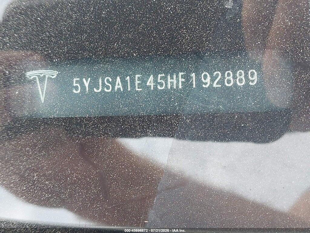 5YJSA1E45HF192889 2017 TESLA MODEL S photo no. 8